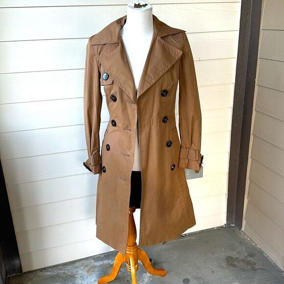 Zara Basic Camel Trench Coat - Picture 8 of 10